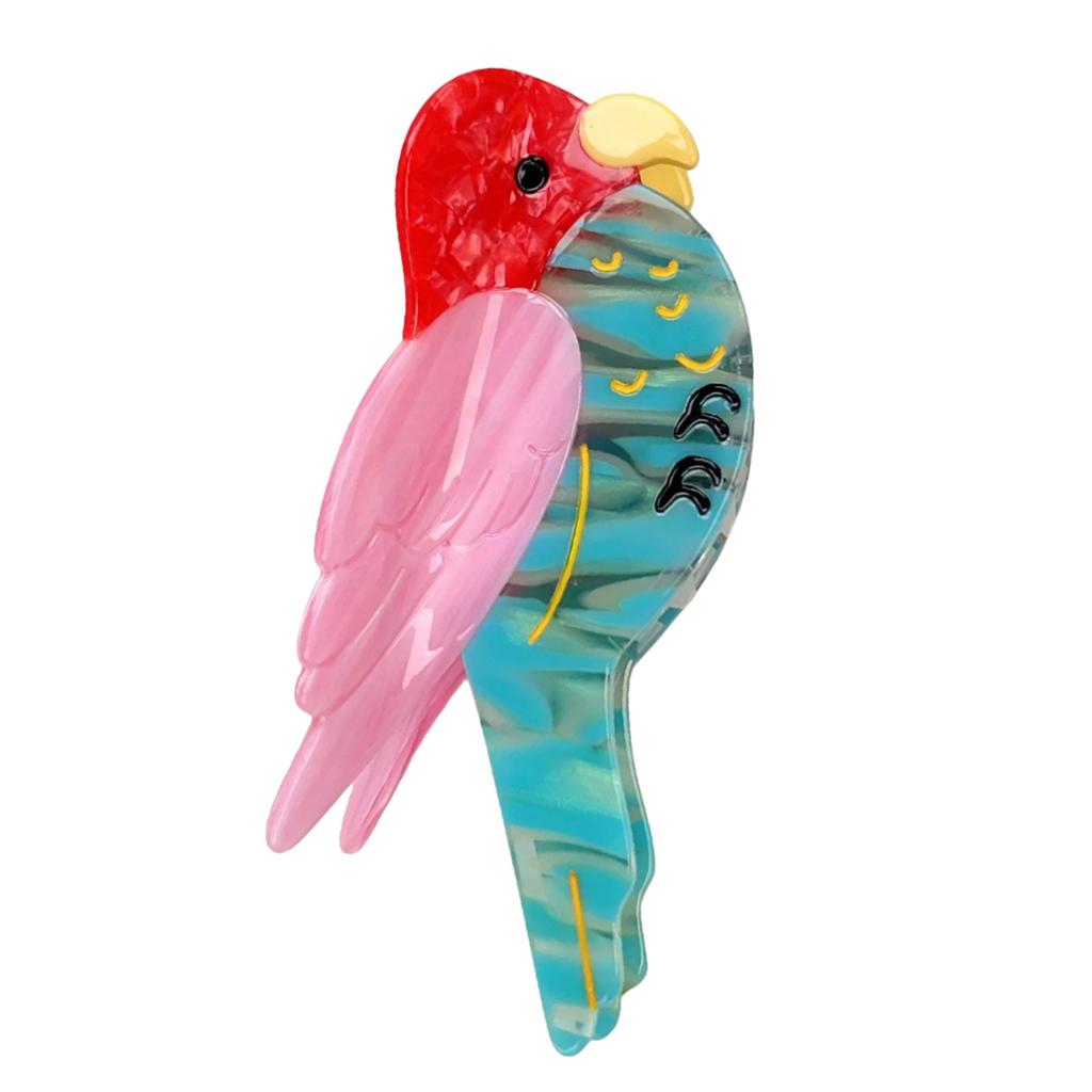 Oversized Hair Clip With Cartoon Bird Designs Acetate Secure Grip For Updos Parties Casual Wear Hair Accessories