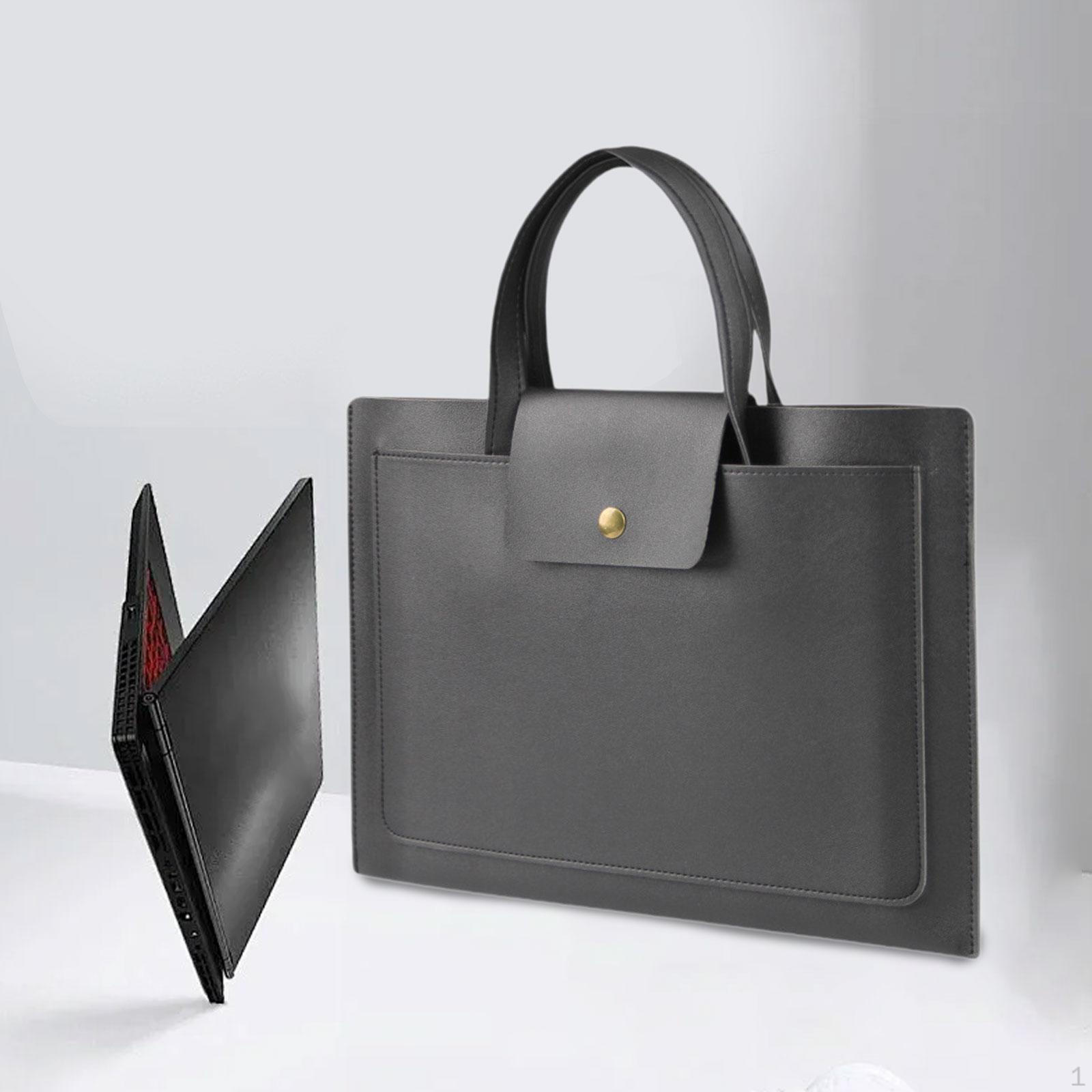 

13/14-дюймовая сумка для ноутбука, деловой портфель, большая застежка-кнопка, компьютер, искусственная кожа, работа