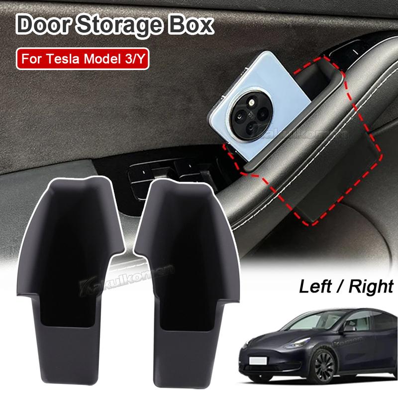 For Tesla Model 3/Y Car Trunk Door Side Storage Box Cover Left Right Interior Storage Box Modification Accessories
