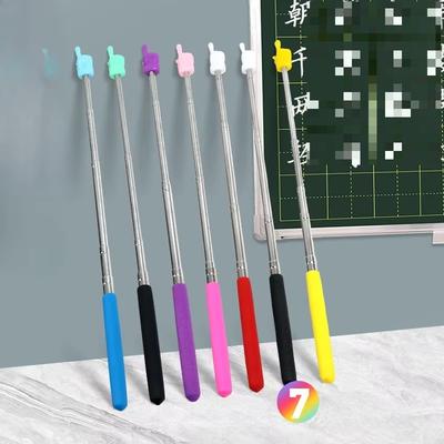 1 buc tijă din oțel inoxidabil cu degetul, design de predare, băț indicator telescopic pentru sala de clasă, consumabile pentru profesori