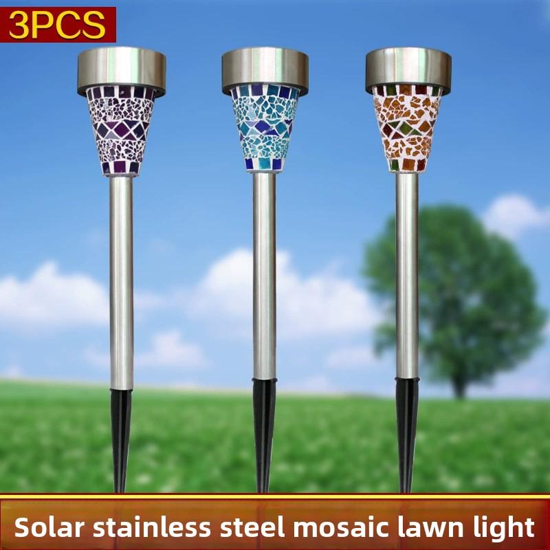Solar-powered Lawn Lights, Garden Lights, LED Night Lights, Waterproof, Night-time Decoration for Grassland, Solar Panels