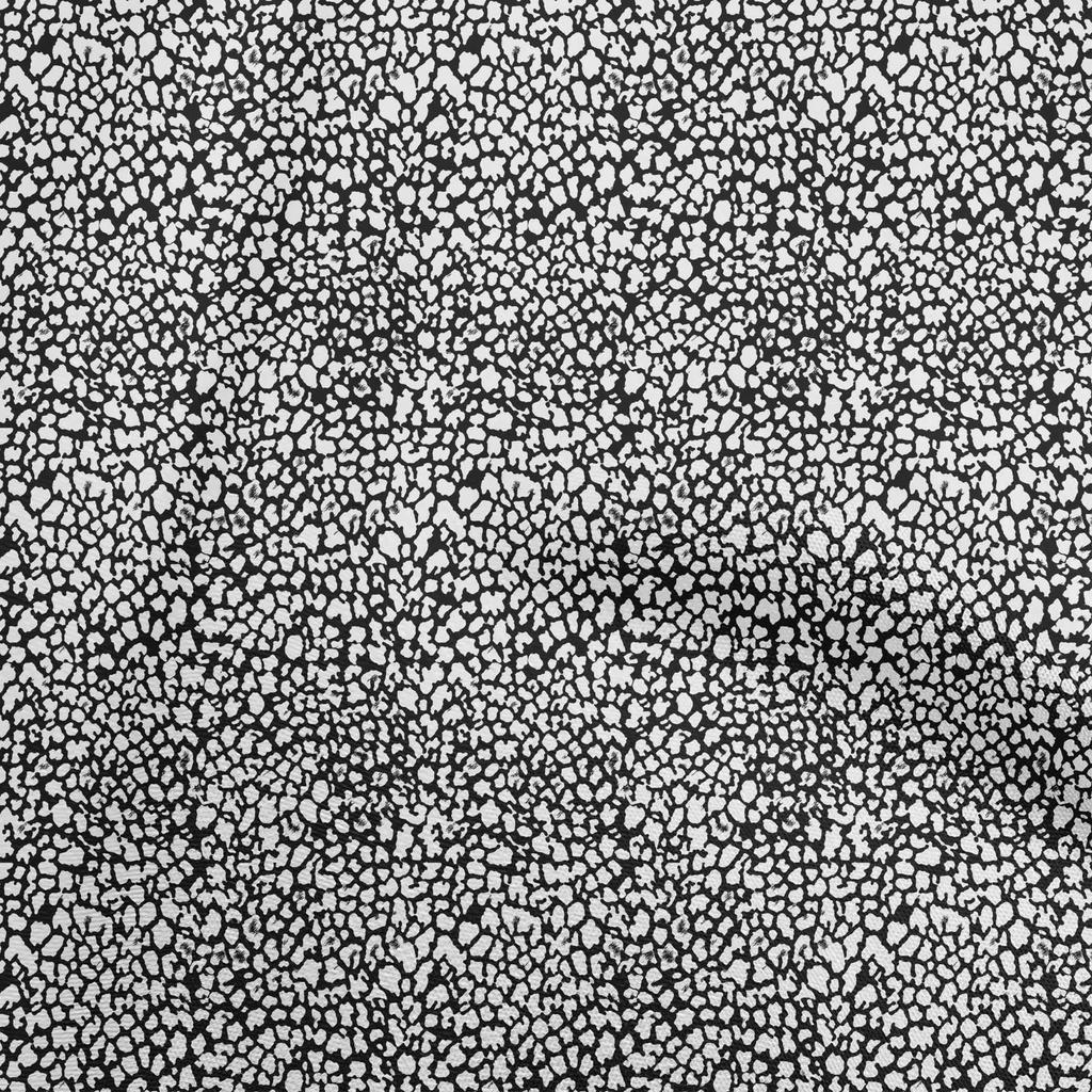 oneOone Cotton Poplin Black Fabric Animal Skin Dress Material Fabric Print Fabric By The Yard 42 Inch