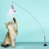 Simulation Bird Interactive Cat Toy Funny Feather Cat Stick with Bell Cat Playing Teaser Wand Toy for Kitten Cat Supplies