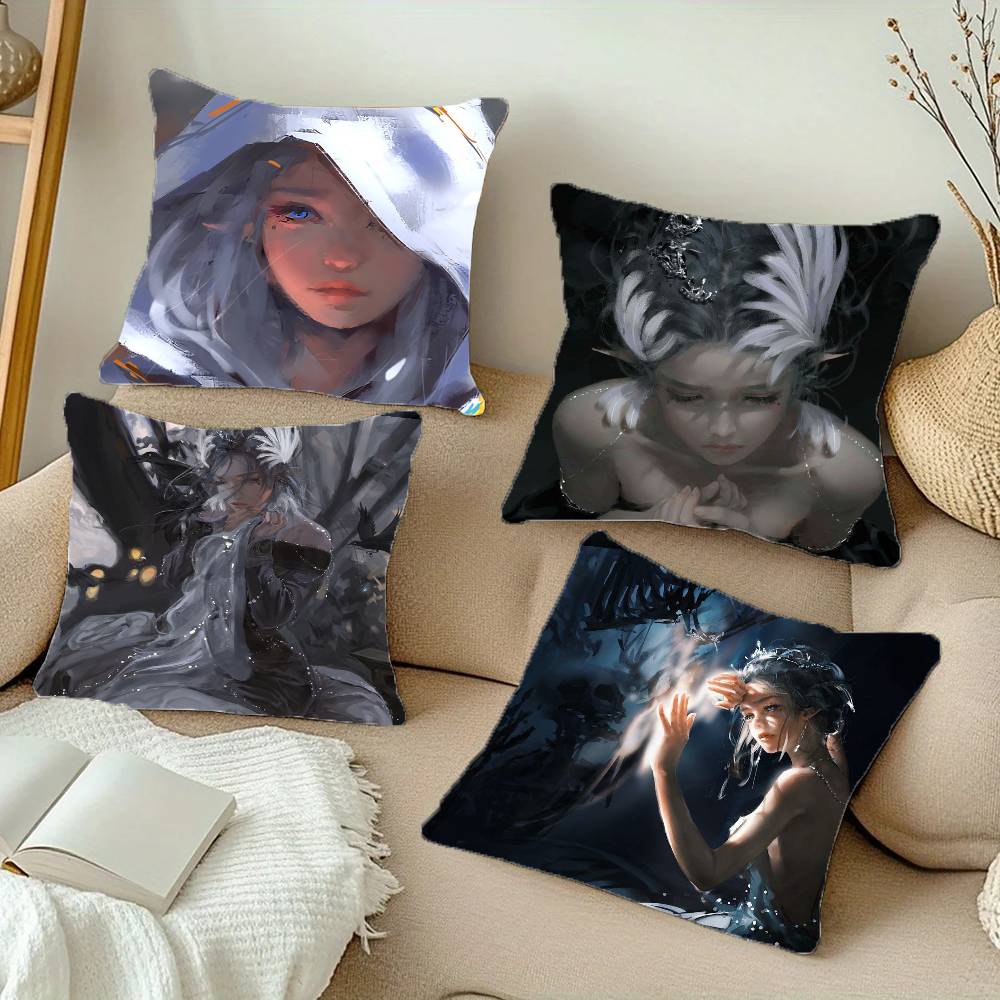 Ice P-Princess Anime G-Ghost Blade Pillow Case Fashion Square Pillowcase Bedroom Sofa Room Ins Decoration Leisure