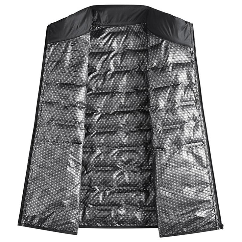 Winter Men Casual Duck Down Sleeveless Vest Man Outdoor Warm Multi Pocket Vest Men Women Lightweight Work Waistcoat