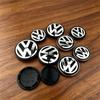 KUDFZ1 For VW Golf GTI Bora Polo Touareg Passat Jetta Beetle Emblem 4PCS 55MM 65MM Car Wheel Center Hub Caps Badge Rim Cover