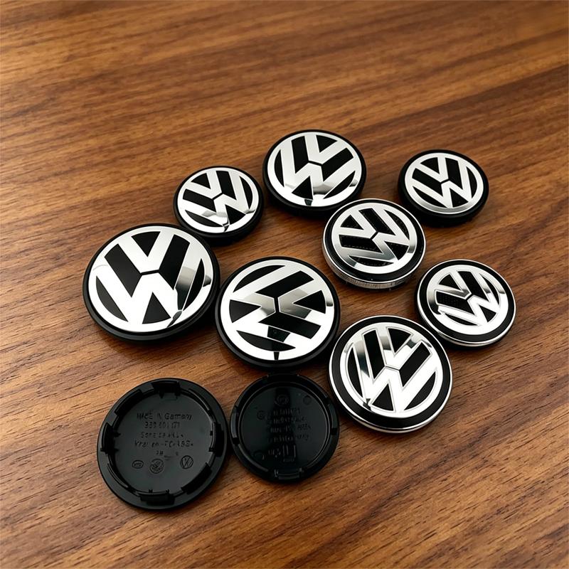 Emblems 4Pcs 55mm 65mm For Volkswagen VW Golf Polo Passat Tiguan Touareg Magotan Touran Car Wheel Center Hub Cap Badge Rim Cover zl8