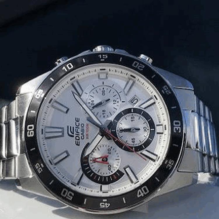 Casio Men EDIFICE Silver Watch EFV-550D-7AV EFV-550D-7AV