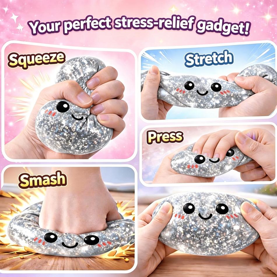 Hot Glitter Dumpling Glitter Dumpling Squishy With Box Dumplings Sensory Squeeze Toy For Stress Relief