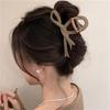 Matte Hair Clips Vintage Ribbon Bow Hair Claws Crab Headwear Hairpins Shark Ponytail for Women Hair Accessories Barrettes