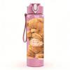 1 Stück Süßer Brauner Teddybär Cartoon-Druck 750ml Tragbare Sport-Wasserflasche Auslaufsicher Fitnessstudio Outdoor Reise Trinkbecher