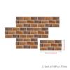 European Retro Tile Sticker PVC Self-Adhesive Kitchen Bathroom Waterproof Wall Decoration Brick Pattern Wallpaper 15x30cm 6pcs