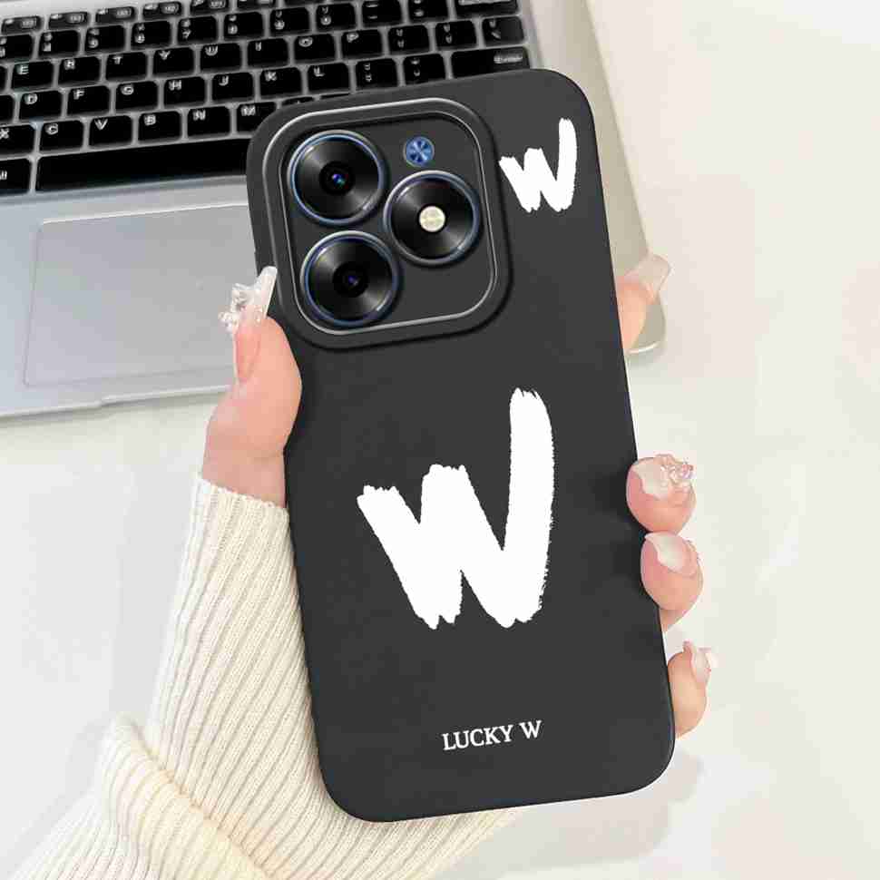 Luckly Letters For Infinix Smart 8 Cases Silicone Soft TPU Shockproof Cover For Infinix Smart 8 7 6 Smart8 Smart7 Smart6 Case