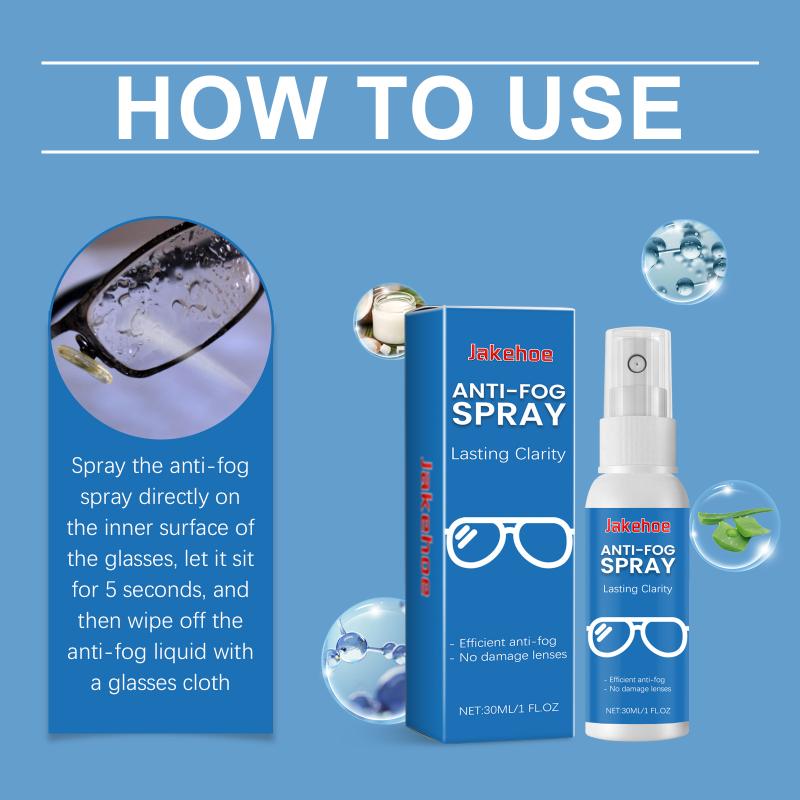 Brillen-Antibeschlag-Reinigungsspray Langanhaltendes Antibeschlag- & Reinigungspray für Brillen Bietet Klare Sicht & Linsenpflege