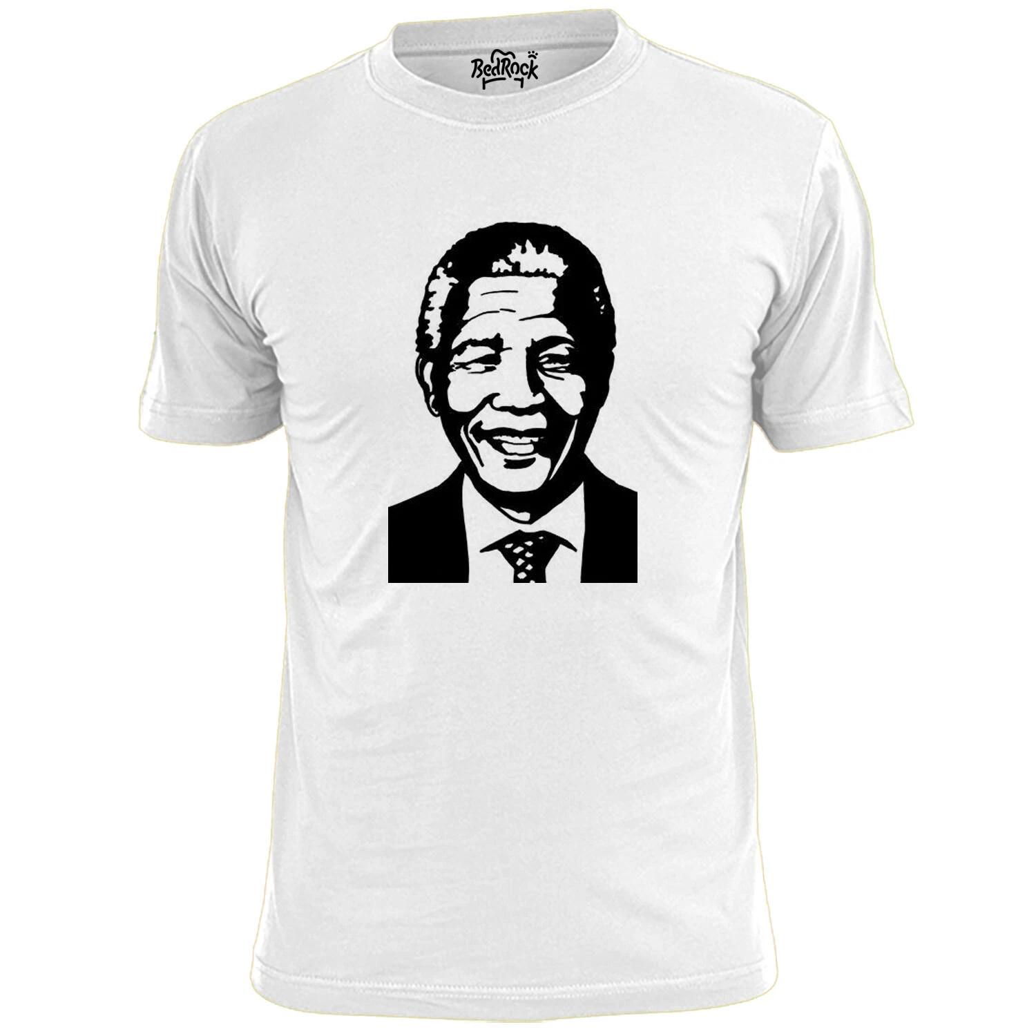 Mens Nelson Mandela Face Silhouette T shirt Peace 2XL