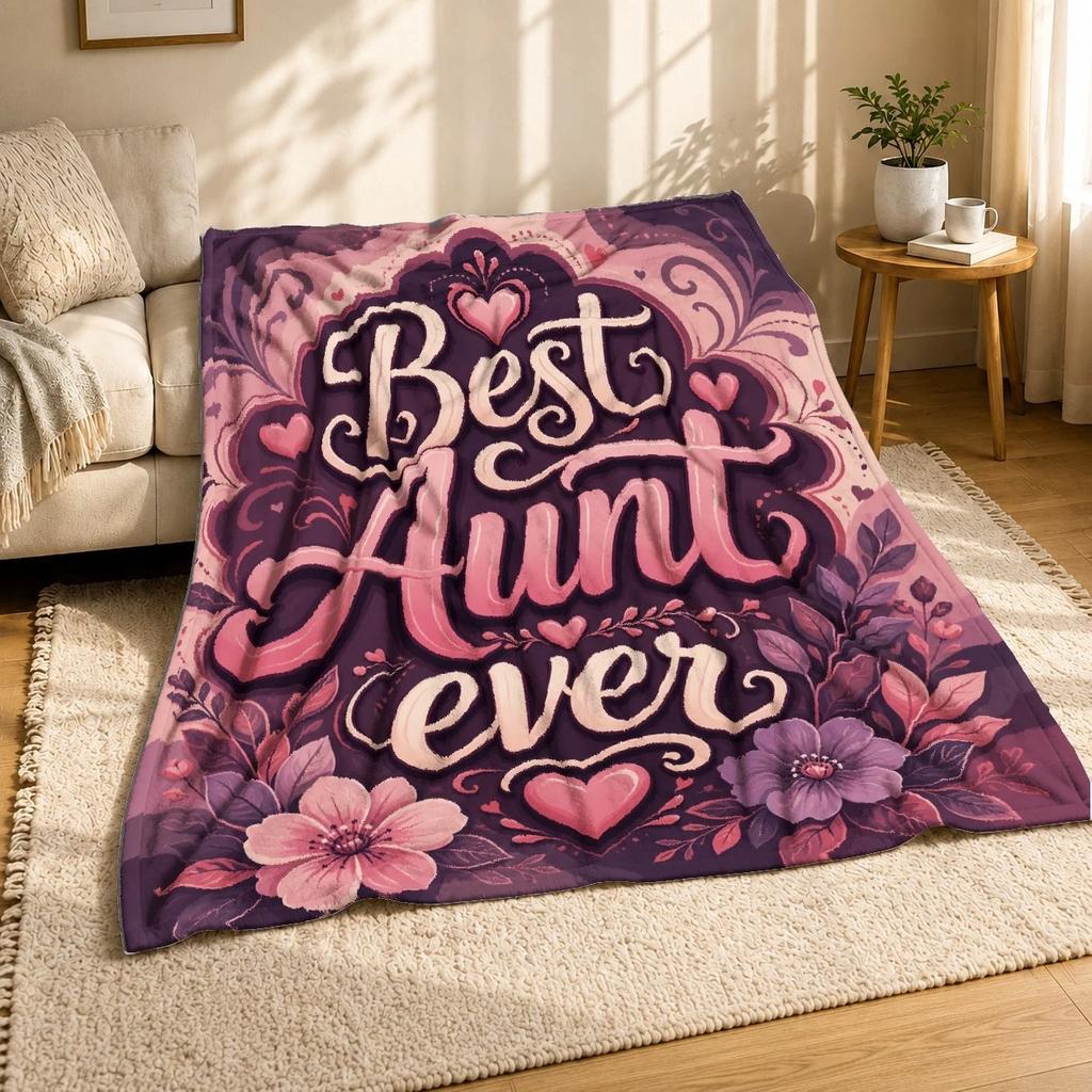Best Aunt Ever Coral Fleece Blanket