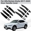 Car Decoration Accessories Stickers Door Handle Cover Trim Paste Style Upgrade For Alfa Romeo Giulia 2017 2018