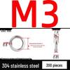 Verdickte 304/201 Edelstahl-Federring Elastischer Abstandshalter M3-M24