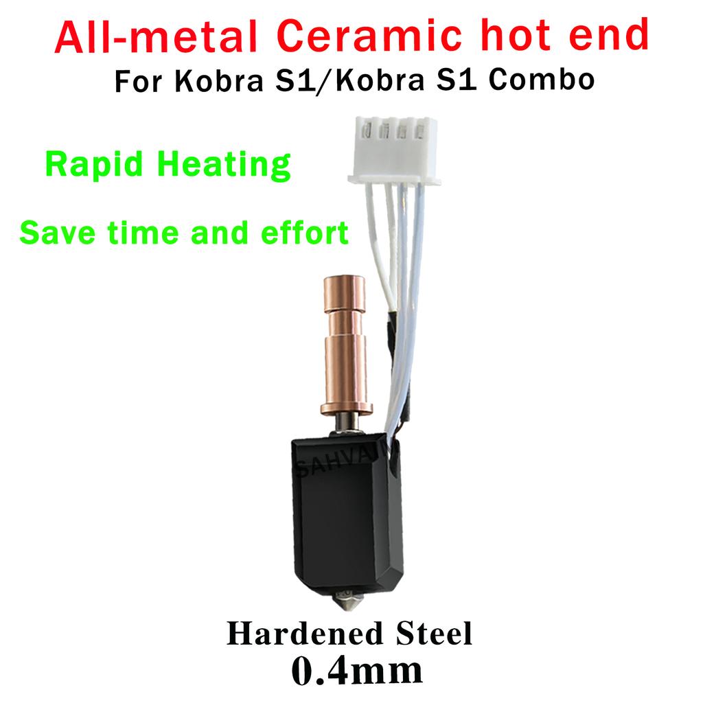 For Anycubic Kobra S1 Hotend Kobra S1 Combo Hot End Kit 0.4mm Multiple Stainless Steel for Anycubic Kobra S1/ACE Pro Print Heat