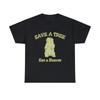 Save A Tree Eat A Beaver Funny Sarcastic Graphic Tee Shirt, S-5XL