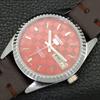 MENS VINTAGE REFURBISHED SEIKO 5 AUTOMATIC JAPAN RED COLOR DIAL WATCH a440347-4 Sk-a440347