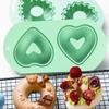 DIY Silicone Baking Pan 2-Cavity Cake Mold Non-Stick Doughnut Baking Mold  Dessert
