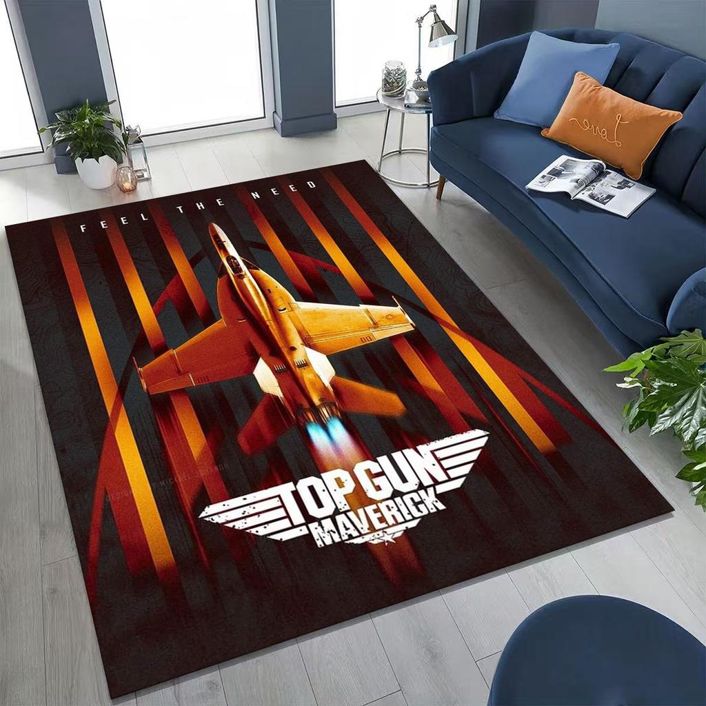 2026 Top Gun Tom Cruise Fighter Sign Art Carpet Rug for Bedroom Living Room Sofa Home Doormat Decor,Large Kid Non-slip Floor Mat