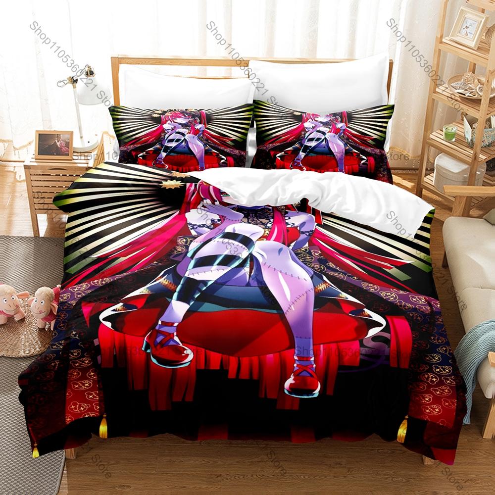 Gothic Zombie Ollie Sword Udin Bear Mascot Print Duvet Cover + 2 Pillowcases Twin Full Queen King Kawaii Bedding Set
