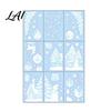 Christmas Decorations for Shop Windows 9 Sheets Static Window Stickers Reusable Snowflake Santa Claus Reindeer Winter Holiday Glass Stickers