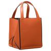 Michael Kors Jordi Brand Letter Logo Tote Bag Leather Handbag Small Women's Orange