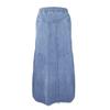 Women's Patchwork Casual Loose Skirt Skirt With Pockets Denim Color Skirt