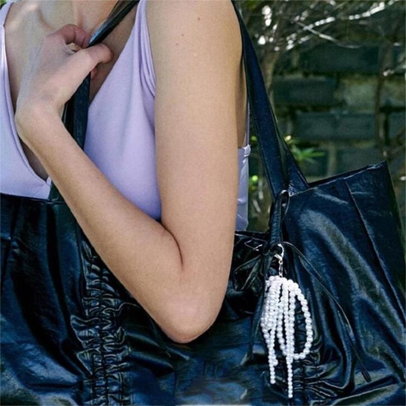 Elegant Pearl Bowknot Charm for Jewelry Making Keychain Necklace Earrings DIYs Crafts Shoe Buckle Ornament Accessories