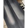 DIMANAF 2025 Übergröße Herbst Blau Basic Elastische Jeans Neue Hose Damen Locker Denim Hose Große Freizeithose 6XL