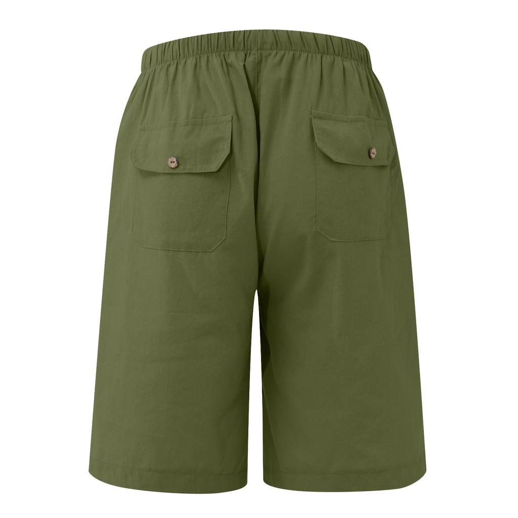Leinenbekleidung für Herren Natürliche Leinenhosen für Herren Zeitgenössische Bequeme Qualität Weiches Leinen Tasche Farbe Shorts