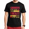 Solid Color Teeshirt Unisex Crew Neck Tshirt Plus Size Grandpa Is My Name Cricket Is My Game Trendy For Her Tee Shirt Basic Tee