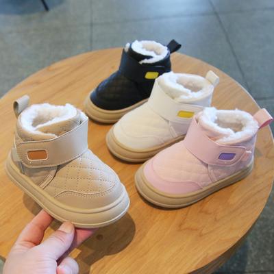 Classmate Winterstiefel Neue Kinder Schneestiefel Jungen und Mädchen Babyschuhe Halbstiefel Verdickt Anti-Spritzwasser