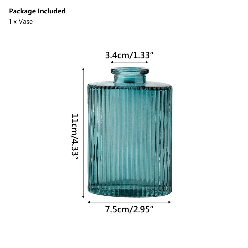 European Multicolor Vase Glass Flower Pot Basket Bottle Decoration Home Nordic Dry Transparent Hydroponic Small Bottle Gift