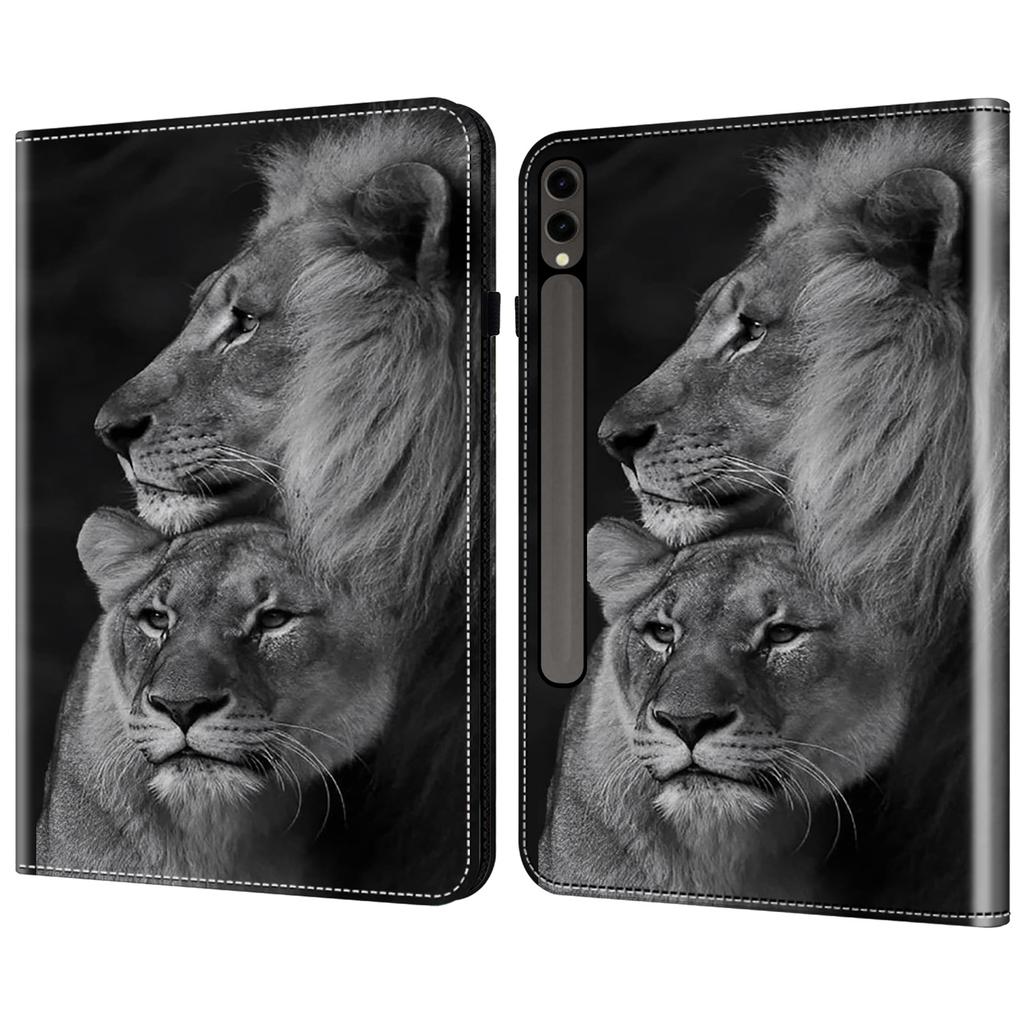For Samsung Galaxy Tab S10+/S9+/S9 FE+ Case Pattern Printing PU Leather Tablet Cover with Stand Function