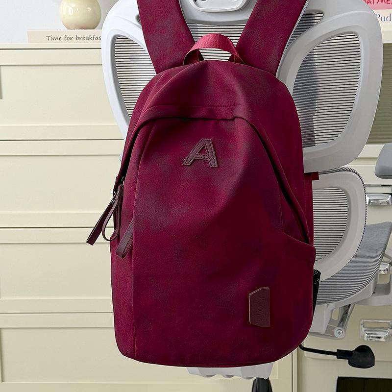 Schoolbag simple letter design backpack men and women large capacity commuter computer backpack fashion trend leisure travel bag