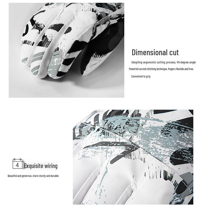 Unisex Winter Ski Gloves: Warm, Touchscreen-Compatible for Outdoor Activities like Mountaineering, Cycling, and Motorcycling