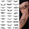 Charm Tattoo Stickers Temporary Tattoo Fake Tattoo Black 30 Sheet temporary tattoo Waist Body Men Women