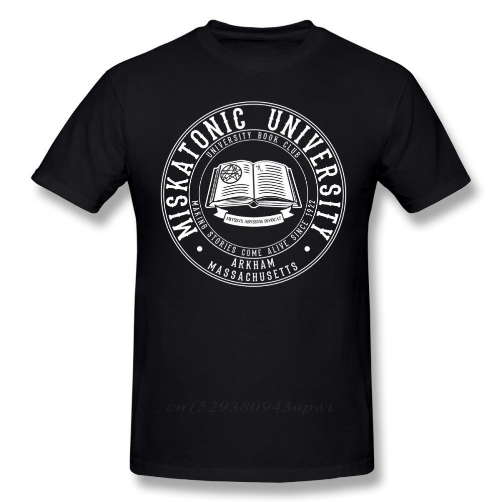 Arkham Horror T Shirt Miskatonic University Book Club TShirt Unisex Short Sleeve 100 Cotton Tee Shirt Oversized Streetwear Tshirt