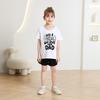 Children T-shirt 2-13Y Loose-fit Casual O-Neck Short-sleeve T-shirt Letter Printed Kids 100% Cotton Clothes Tops