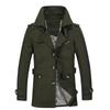 Men's Fashion Long Coat Long Sleeved Cotton Casual Business Jacket Winter Street Shooting Men's Clothing