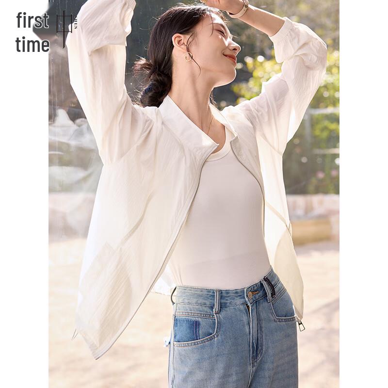 

Женская куртка от солнца с воротником-стойкой и мятой фактурой S