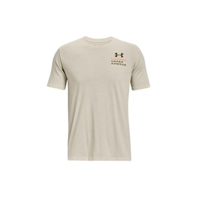 Outdoor Casual Printed Breathable Sports Crew Neck T-Shirt Men Tops Lime-White 1370189-279