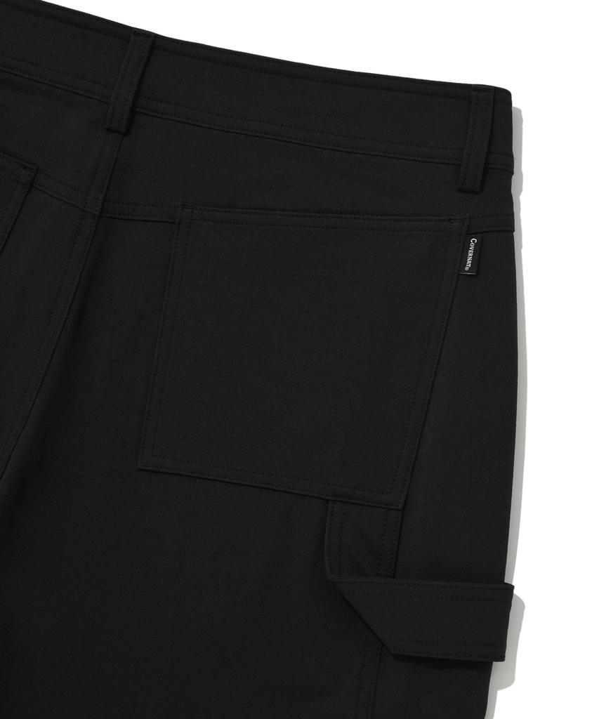 COVERNAT Fleece-Lined Cargo Wide Pants Black