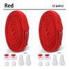 1Pair/2Pair NEW Elastic Shoe Laces Flat Shoelaces Without Ties Kids Round Snap Lock  Adult Quick Shoelace Shoe Accessories