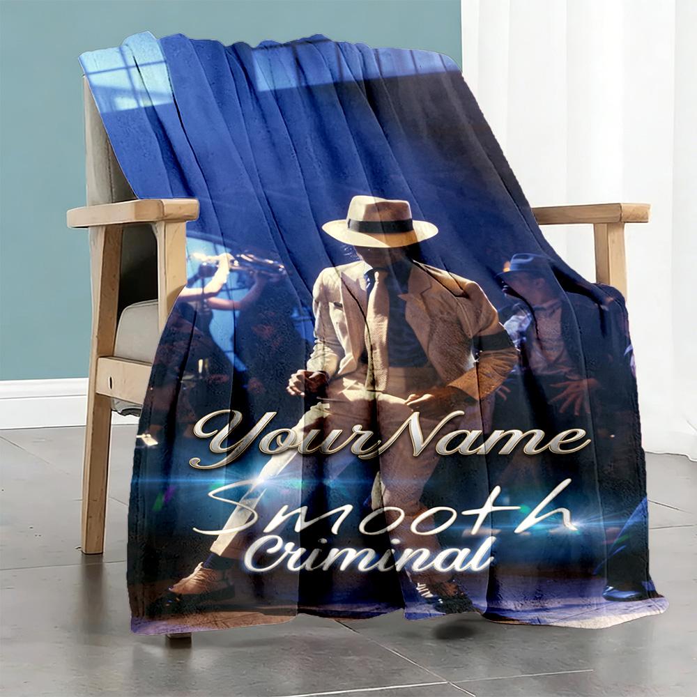 Michael Jackson 176 Customize Text Blanket Cozy Personalized Blanket Comfortable Suitable for Couch Sofa Picnics Home Decor All-Season Use