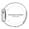 Watch Band For Apple Watch Series 10 9 8 7 SE 6 5 4 3 2 1 42mm 41mm 40mm 38mm Slim Five-Bead Stainless Steel Silver Strap